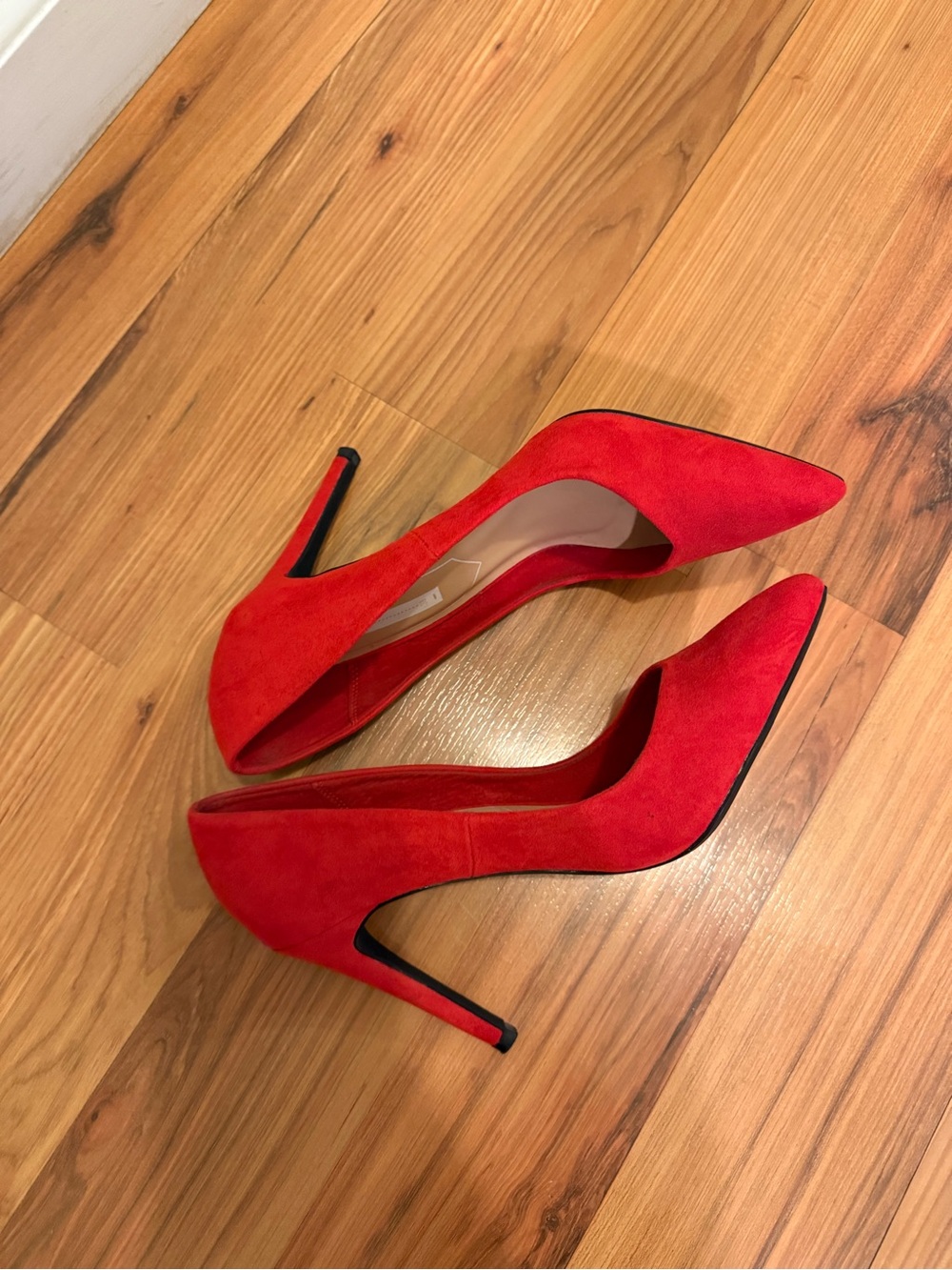 Bershka Red Pointed-Toe Stiletto Pumps